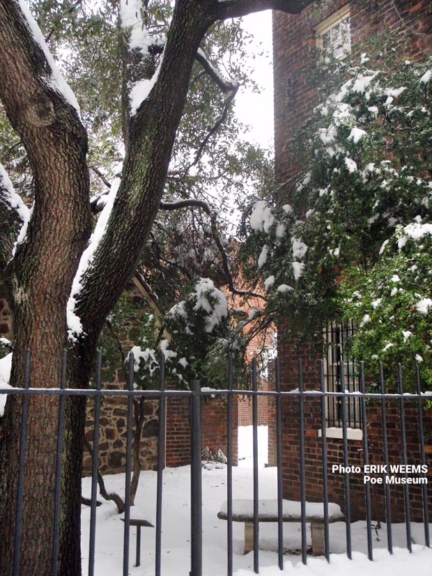 Poe Museum in the snow