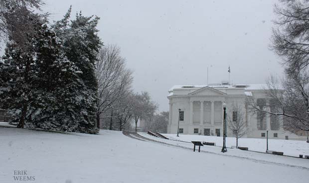 Virginia Richmond - State Capitol in snow