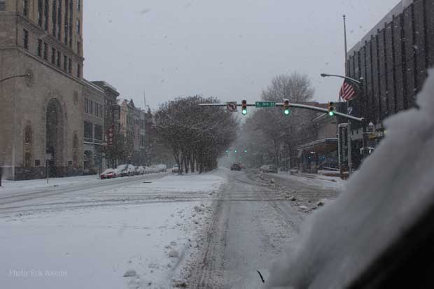 Broad Street Snow Fall Richmond Virginia