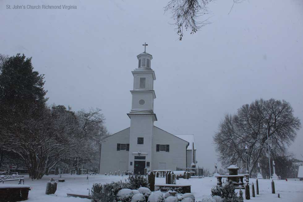 St Johns Church in the Snow