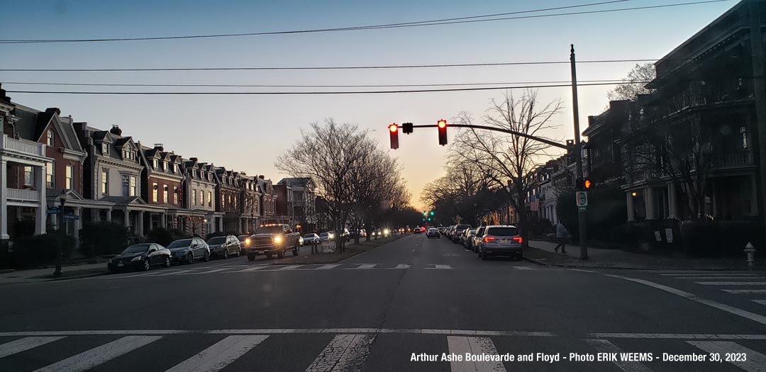 On Arthur Ashe Boulevard by Floyd Avenue in Richmond