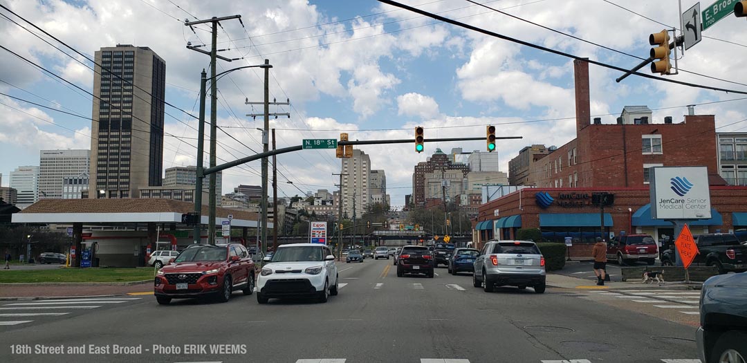 18th Street and East Broad in dowtown Richmond