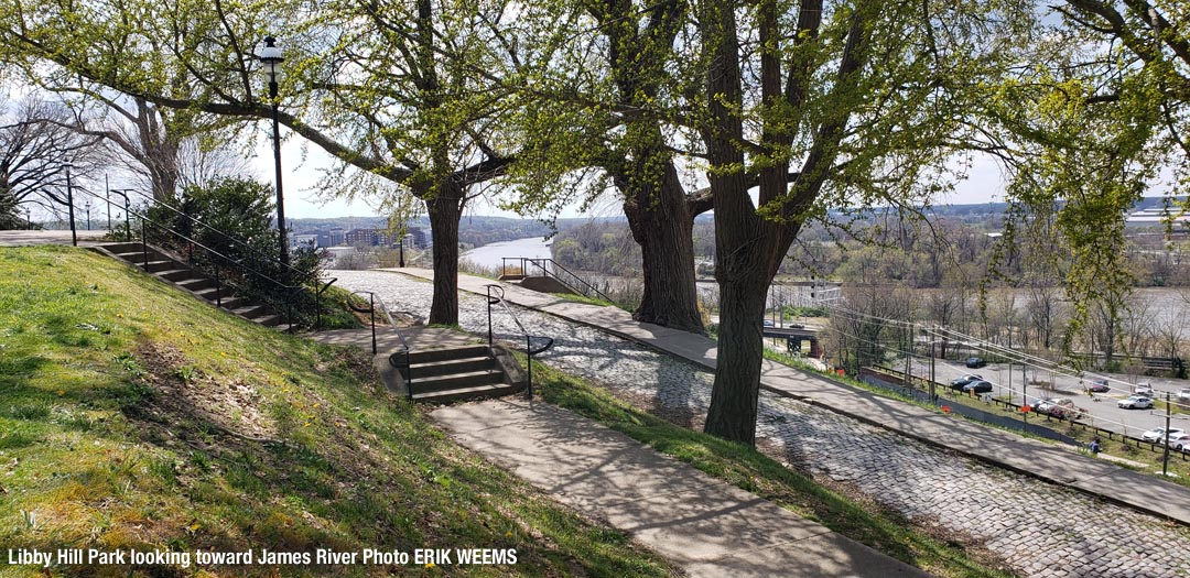 Libby Hill Park looking toward the James River