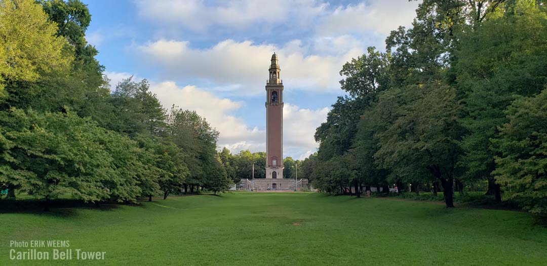 The Byrd Park Carillon Bell Tower in Richmond Virginia