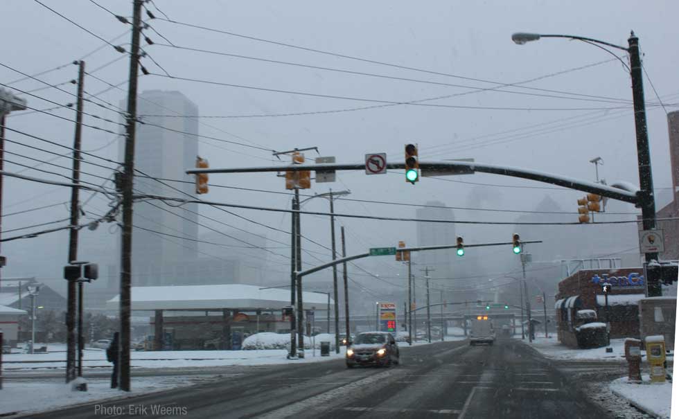 Richmond Virginia Broad Str Snowfall