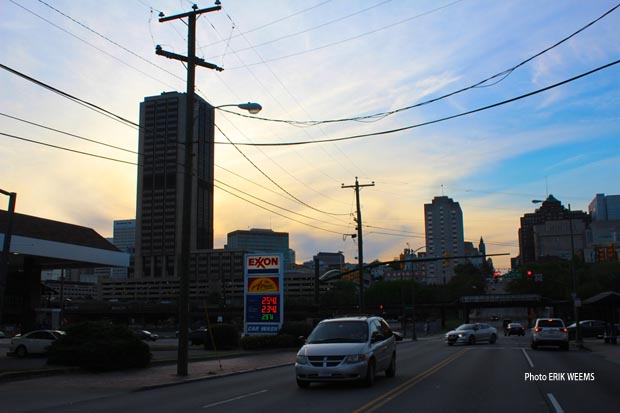 Richmond at dusk from Broad