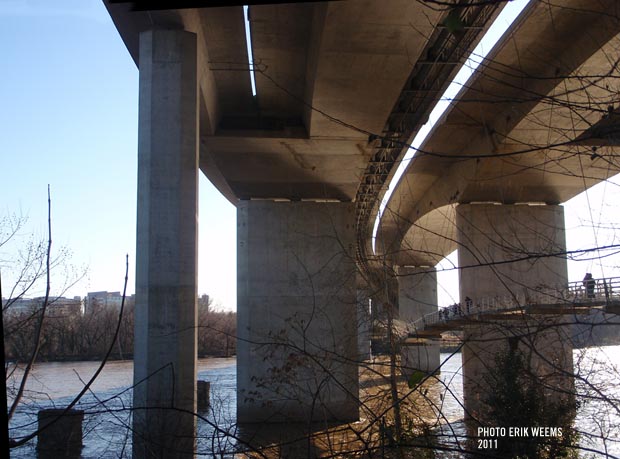 Under the Robert E Lee Bridge Richmond Virginia