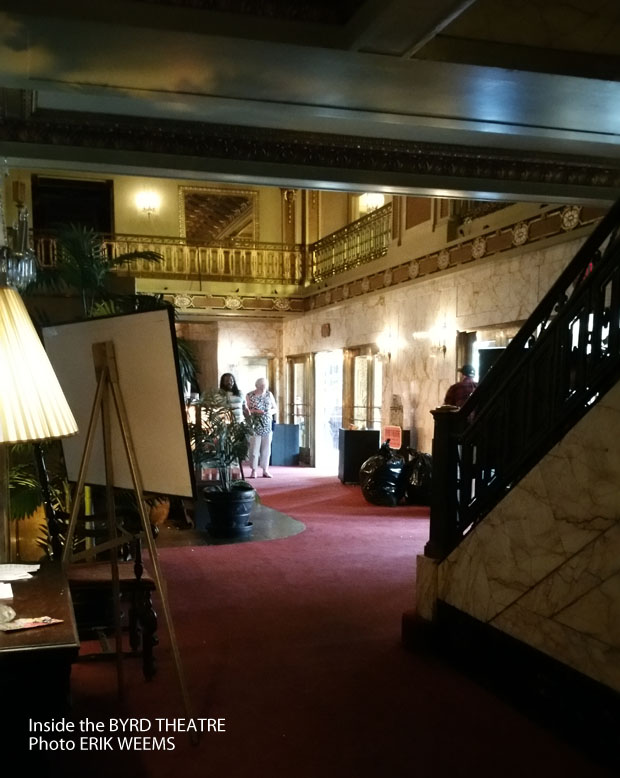 Lobby area inside Byrd Theater Cary Street Richmond Virginia