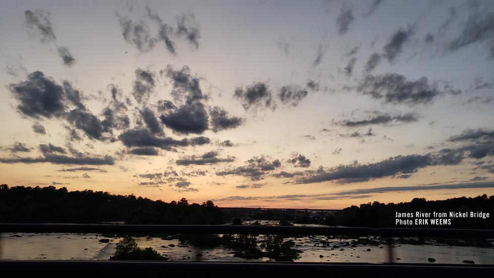 Nickel Bridge Sunset - over the James River