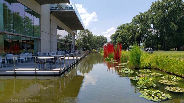 The reflecting pool at the Virginia Museum of Fine Arts