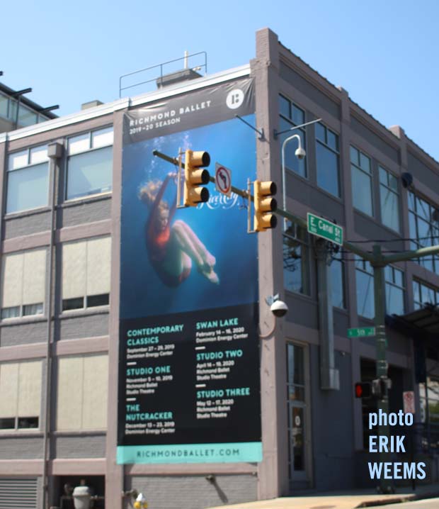 Richmond Ballet Schedule on wall