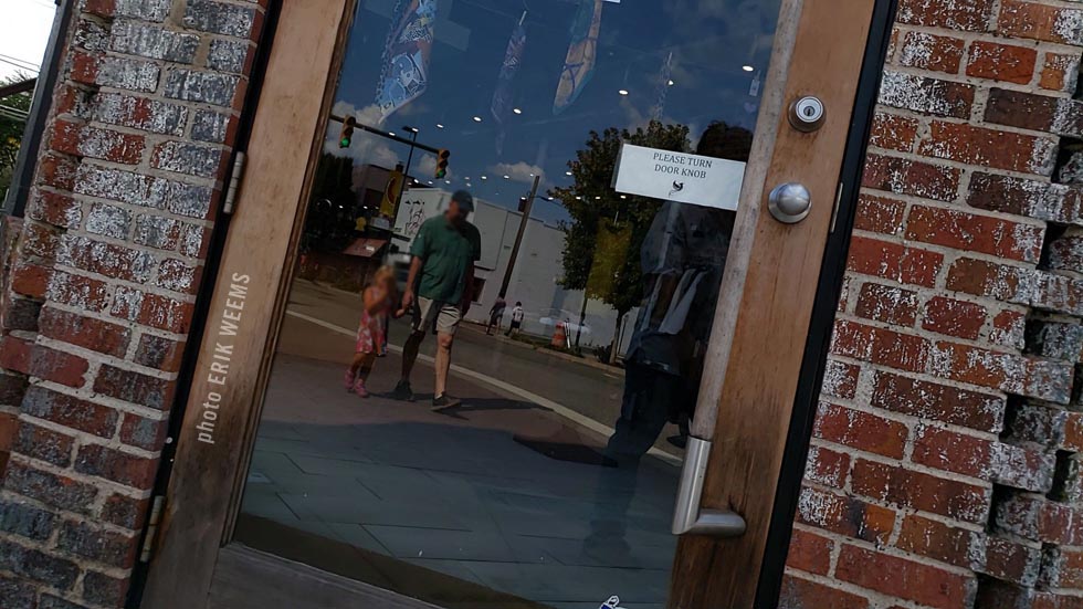 Reflections on Cary Street please turn door knob