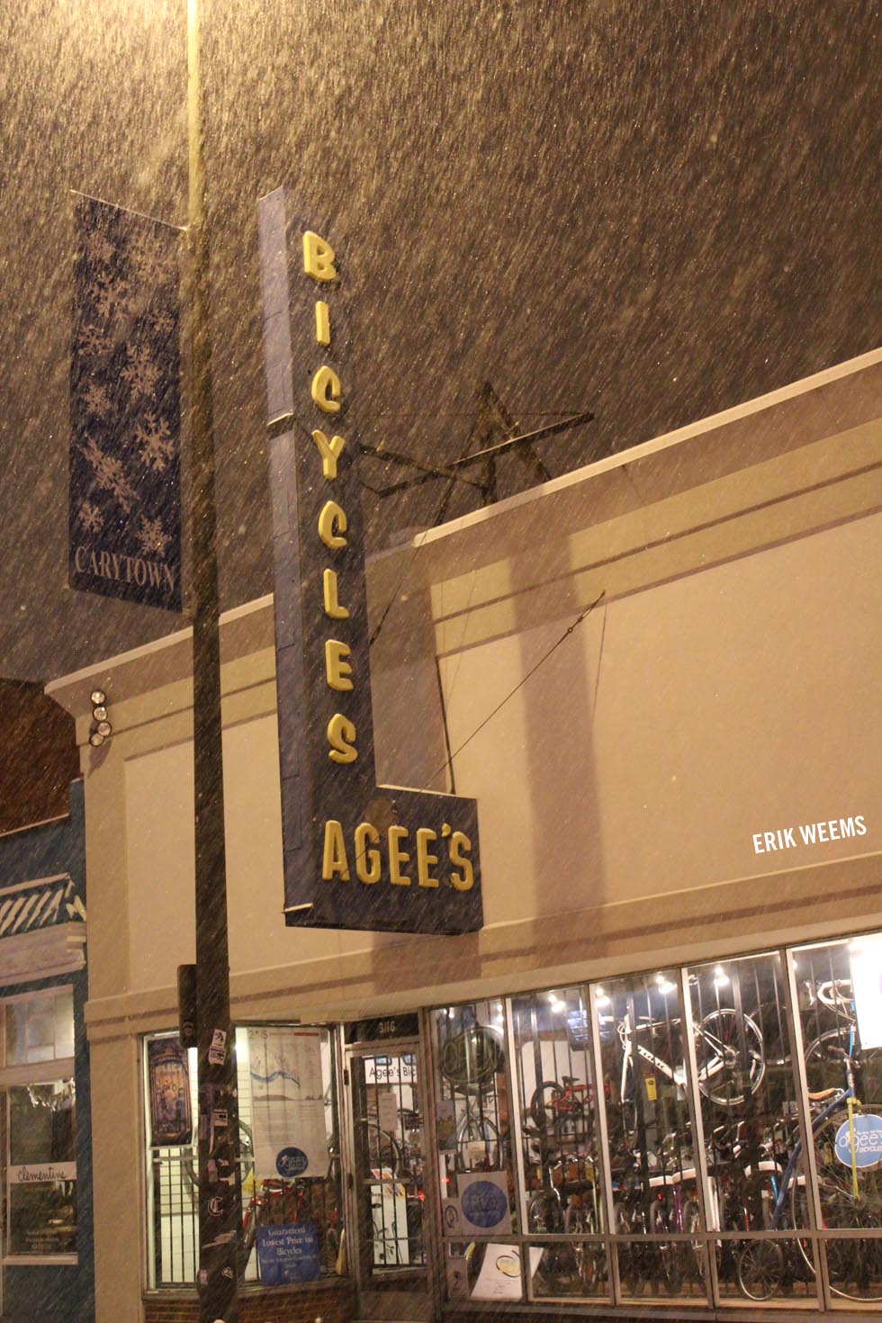 Carytown Snow Bicycle Shop