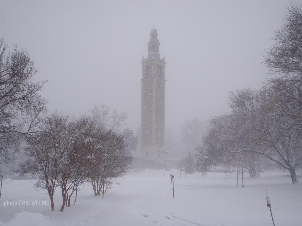 Carillon Tower in the Snow