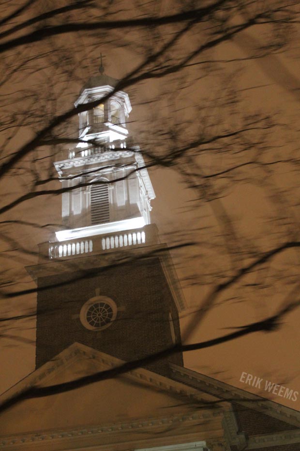 Church Steeple Snow