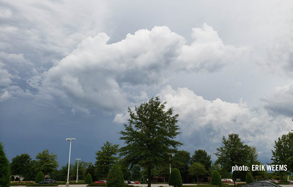 Stormy sky over Richmond Virginia