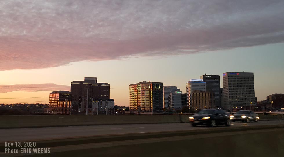 Richmond city sunset