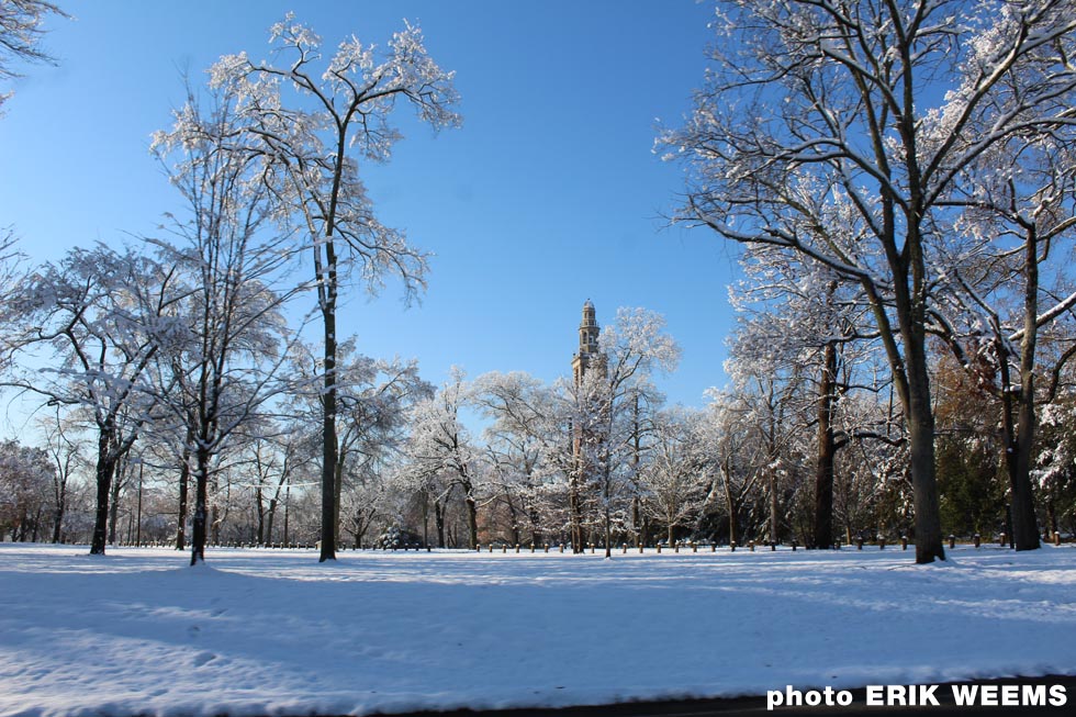 SNow at Byrd Park - Carillon Tower