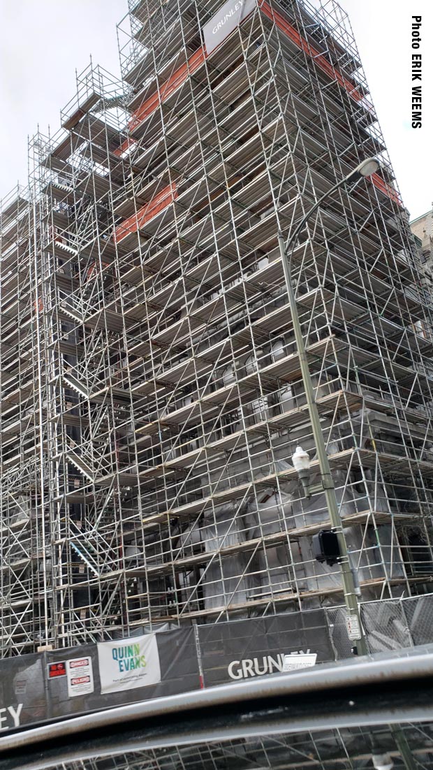 Construction on Broad Street in downtown Richmond