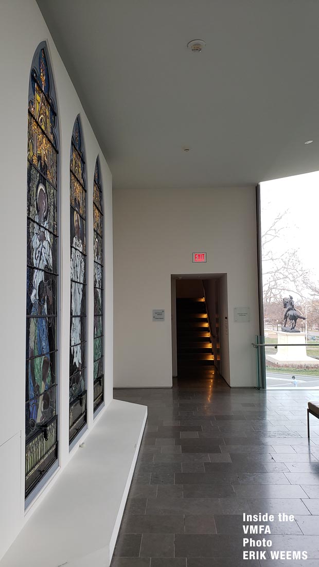 Inside the VMFA Museum - lead glass