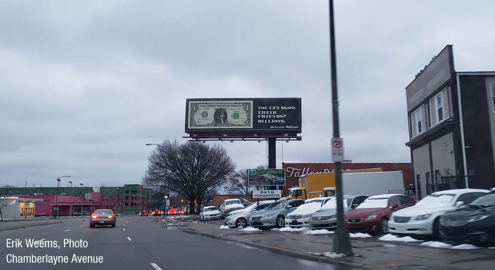 Chamberlayne Avenue Billboard 600 dollars