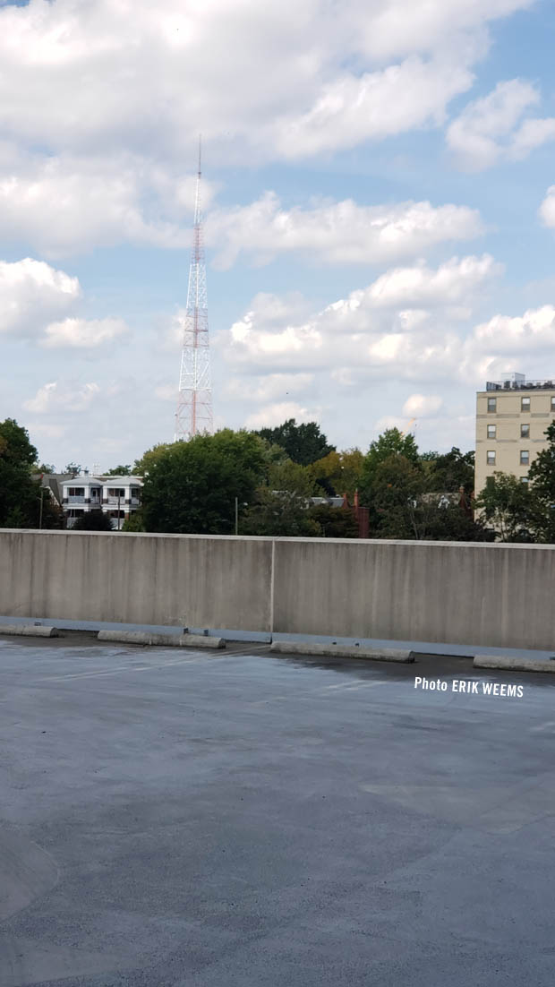 Radio Towwer from parking deck at the VMFA