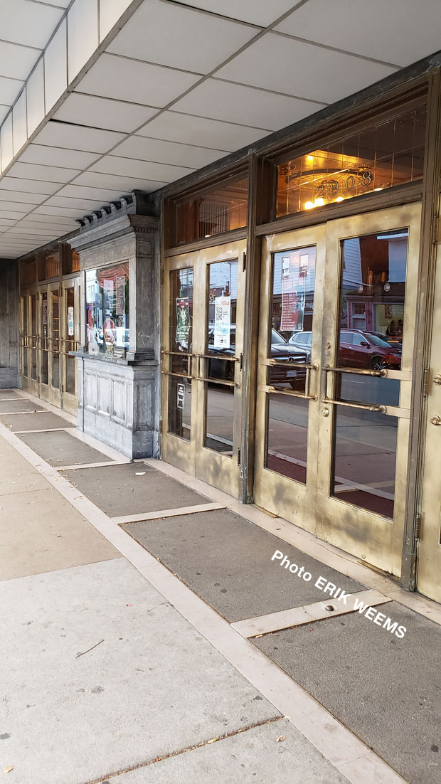 Sidewalk outside the Byrd Theatre