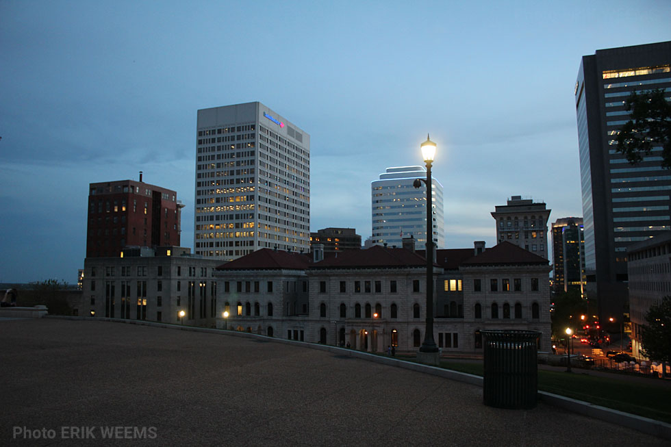 Richmond Business District at dusk