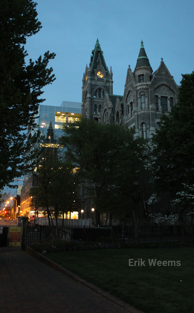 Richond Old City Hall from Capitol Park Evening Dusk