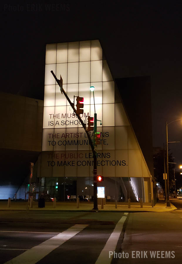 Museum school at night in Richmond Virginia on Broad Street