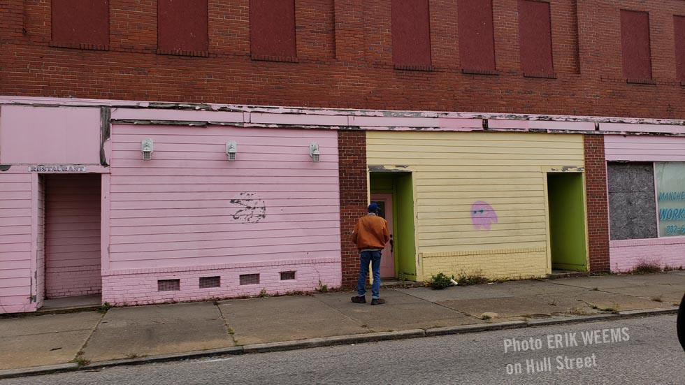 On old section of Hull Street by Richmond Virginia