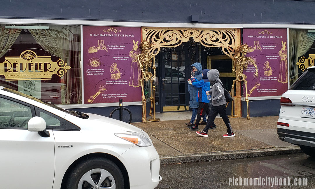 Carytown Reveler in the rain