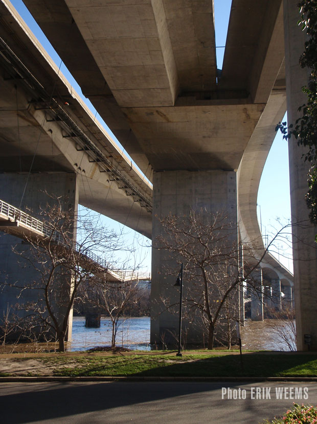 Under the Lee Bridge in Richmond Virginia