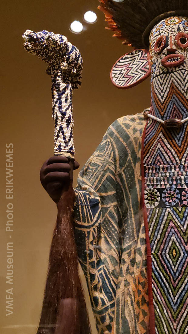 Kuosi Elephant Mask ensemble at the VMFA Museum in Richmond, Virginia