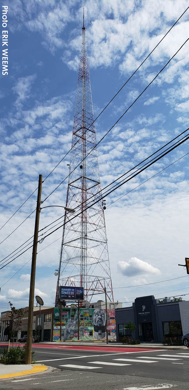 The WTVR Broadcast Tower on Broad Street in Richmond Virginia
