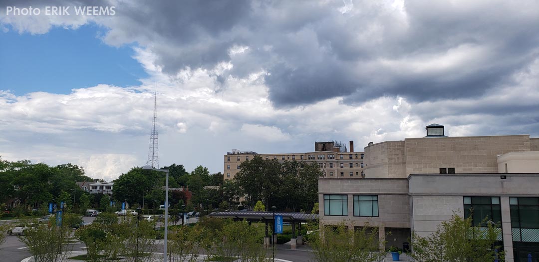 Parking deck of VMFA looking at the WTVR Tower in Richmond